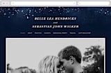 "Cosmos" - Wedding Website in Midnight by Hooray Creative - Desktop Design