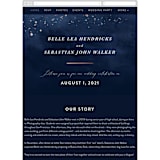 "Cosmos" - Wedding Website in Midnight by Hooray Creative - Mobile Layout