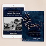 "Cosmos" - Wedding Website in Midnight by Hooray Creative - Match Your Stationery