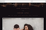 "Dazzling" - Wedding Website in Noir by Phrosné Barwood - Desktop Design