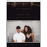 "Dazzling" - Wedding Website in Noir by Phrosné Barwood - Mobile Layout