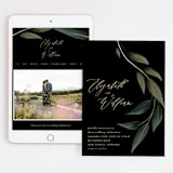 "Cascading Vine" - Wedding Website in Midnight by Susan Moyal - Match Your Stationery