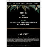 "Shades of Green" - Wedding Website in Midnight by Susan Moyal - Guest Management