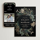 "Shades of Green" - Wedding Website in Midnight by Susan Moyal - Match Your Stationery