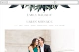 "Vintage Botanicals" - Wedding Website in Sage by GeekInk Design - Desktop Design