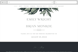 "Vintage Botanicals" - Wedding Website in Sage by GeekInk Design - Desktop Design