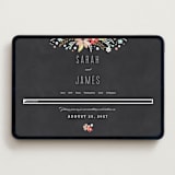 "Chalkboard Floral" - Wedding Website in Peony by Kristie Kern - Desktop Design