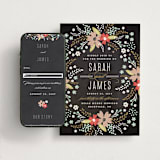 "Chalkboard Floral" - Wedding Website in Peony by Kristie Kern - Match Your Stationery