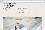 "Halcyon" - Wedding Website in Tuxedo by Leah Bisch - Desktop Design