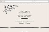 "Halcyon" - Wedding Website in Tuxedo by Leah Bisch - Desktop Design