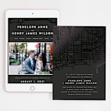 "Chicago" - Wedding Website in Onyx by Erin Deegan - Match Your Stationery