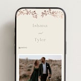 "Queen Anne's Lace" - Wedding Website in Creme Brulee by Jennifer Wick - Mobile Layout