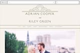 "Deco Nouveau" - Wedding Website in Cream by GeekInk Design - Desktop Design