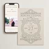 "Deco Nouveau" - Wedding Website in Cream by GeekInk Design - Match Your Stationery