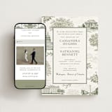 "Washington DC Toile" - Wedding Website in Olive by Jenna Holcomb - Match Your Stationery
