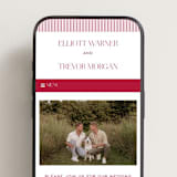 "San Francisco Toile" - Wedding Website in Scarlet by Jenna Holcomb - Mobile Layout
