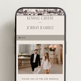 "New York Toile" - Wedding Website in Antique by Jenna Holcomb - Mobile Layout