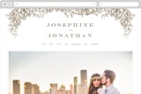 "Engraved Flowers" - Wedding Website in Latte by Phrosné Barwood - Desktop Design