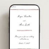 "Handwritten" - Wedding Website in Wine by Cass Loh - Mobile Layout