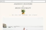 "Party in Paradise" - Wedding Website in Pineapple by Erin Hodges - Desktop Design