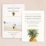 "Party in Paradise" - Wedding Website in Pineapple by Erin Hodges - Match Your Stationery