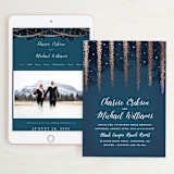 "Strands Of Lights" - Wedding Website in Navy by Hooray Creative - Match Your Stationery