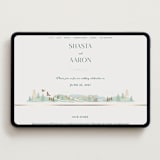 "Mountaintop" - Wedding Website in Evergreen by Paper Sun Studio - Desktop Design
