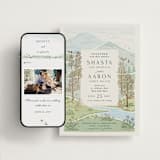 "Mountaintop" - Wedding Website in Evergreen by Paper Sun Studio - Match Your Stationery