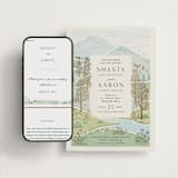 "Mountaintop" - Wedding Website in Evergreen by Paper Sun Studio - Match Your Stationery