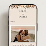 "Monogrammed Floral" - Wedding Website in Harvest by Susan Moyal - Mobile Layout