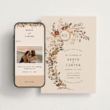 "Monogrammed Floral" - Wedding Website in Harvest by Susan Moyal - Match Your Stationery