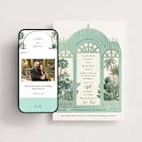 "The Greenhouse" - Wedding Website in Seagreen by Elly - Match Your Stationery