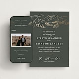 "Peaks" - Wedding Website in Hunter by Sarah Brown - Match Your Stationery