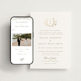 "floral crest" - Wedding Website in Champagne by Cass Loh - Match Your Stationery