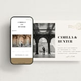 "Golden Stamp" - Wedding Website in Snow by FRANI - Match Your Stationery