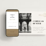 "Golden Stamp" - Wedding Website in Snow by FRANI - Match Your Stationery