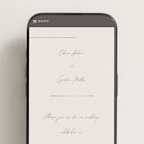 "Simple Lines" - Wedding Website in Linen by Michelle Taylor - Mobile Layout