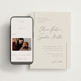"Simple Lines" - Wedding Website in Linen by Michelle Taylor - Match Your Stationery