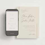 "Simple Lines" - Wedding Website in Linen by Michelle Taylor - Match Your Stationery
