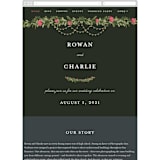 "Enchanted Forest" - Wedding Website in Amaranth by Susan Moyal - Mobile Layout