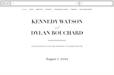"The Minimalist" - Wedding Website in Pearl by Kelly Schmidt - Desktop Design