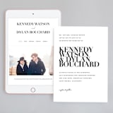 "The Minimalist" - Wedding Website in Pearl by Kelly Schmidt - Match Your Stationery