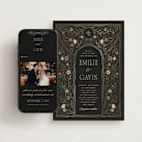 "Emilie" - Wedding Website in Noir by Randi Cirelli - Match Your Stationery