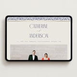 "Tiled Romance" - Wedding Website in Dynasty Blue by Ana de Sousa - Desktop Design