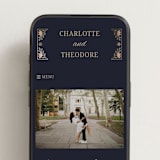 "Botanical Tapestry" - Wedding Website in Navy by Jess Rosa Beck - Mobile Layout