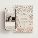 "dancing in the garden" - Wedding Website in Blush Meadow by Grae - Match Your Stationery