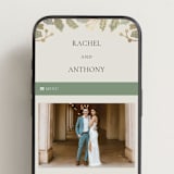 "Vine Wrap" - Wedding Website in Fern by Jen Owens - Mobile Layout
