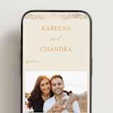 "Marigold" - Wedding Website in Ochre by Hannah Bowman - Mobile Layout