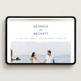 "Anchored" - Wedding Website in Royal Navy by Olivia Raufman - Desktop Design