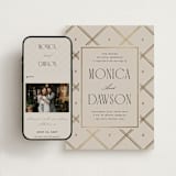 "Luxe Lines" - Wedding Website in Champagne by Kristin Oliversen - Match Your Stationery